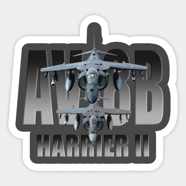 AV-8B Harrier II Sticker by Caravele